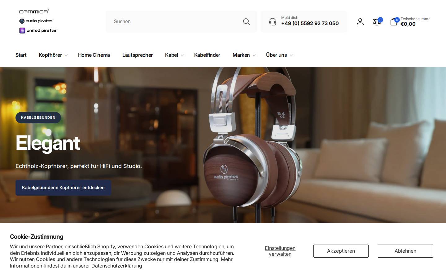 audio-pirates.com homepage screenshot