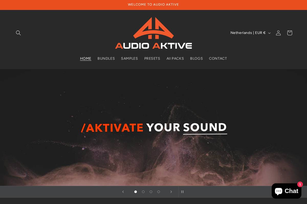 audioaktive.com homepage screenshot