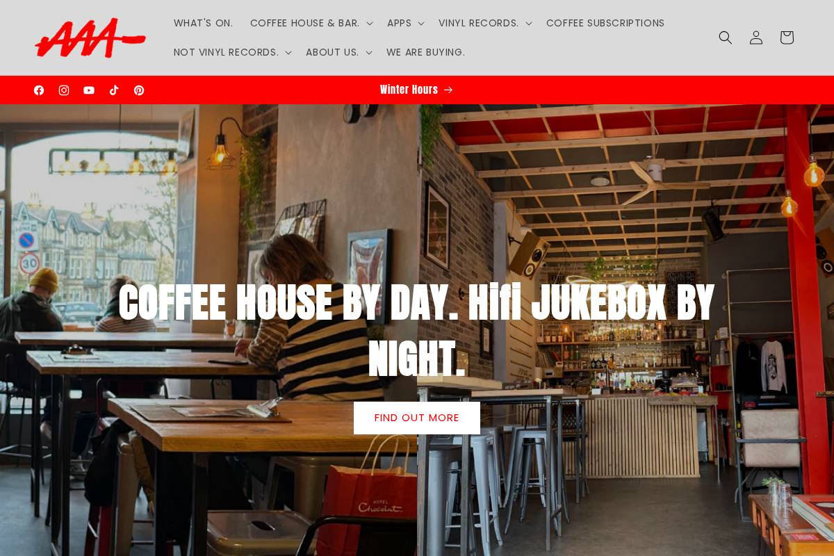 Audio Architect Apparel homepage screenshot