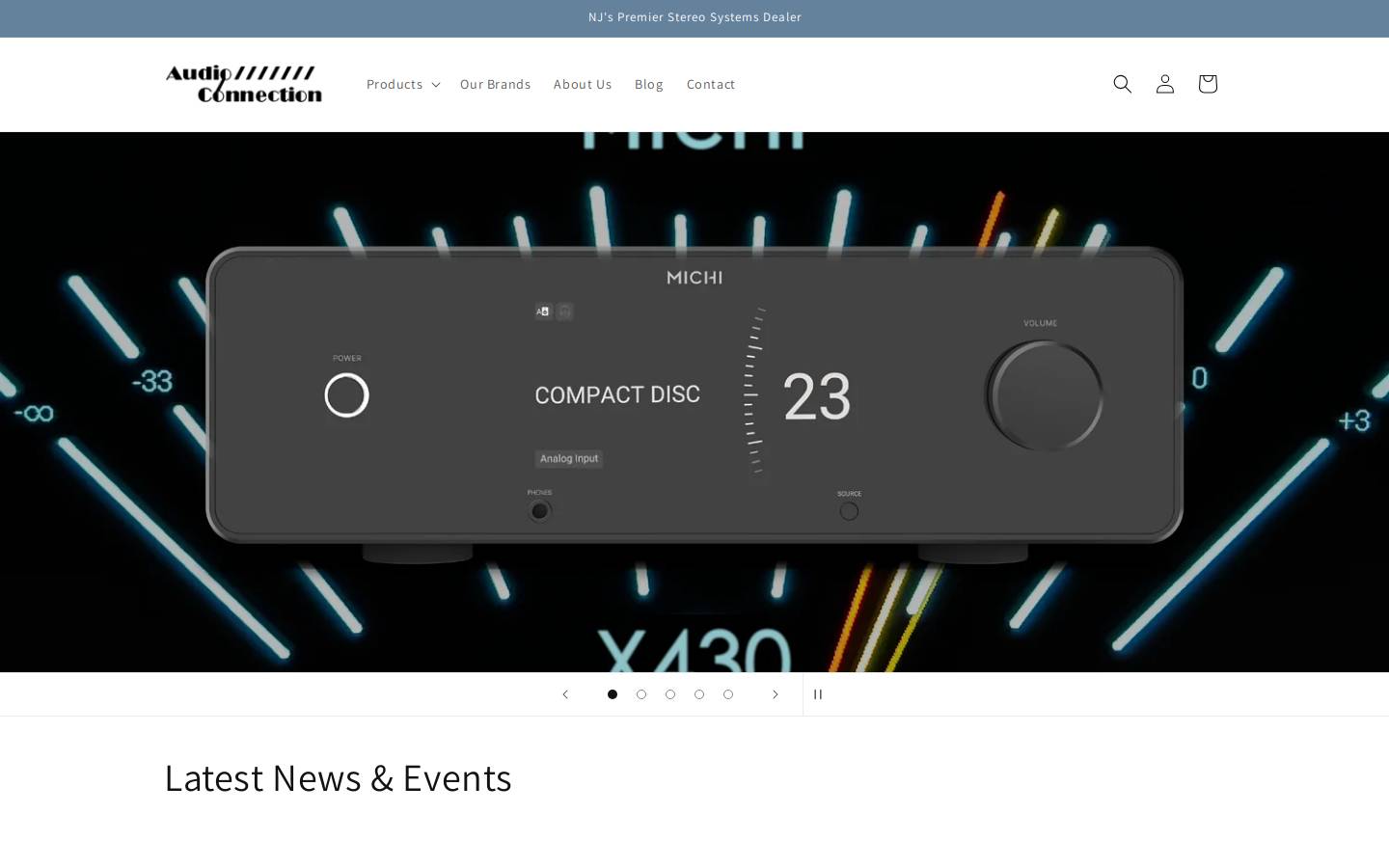 Audio Connection homepage screenshot