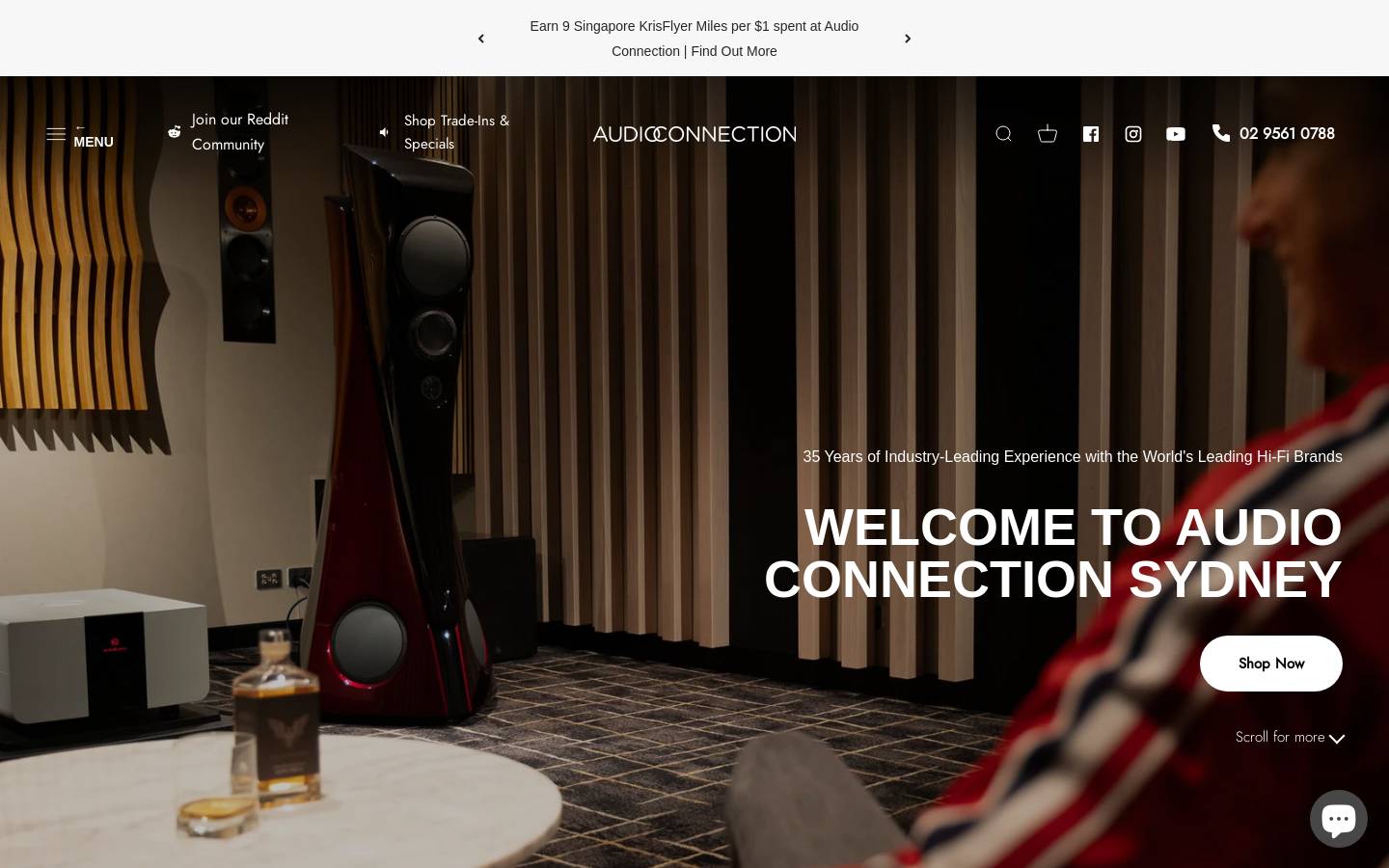 audioconnection.com.au homepage screenshot