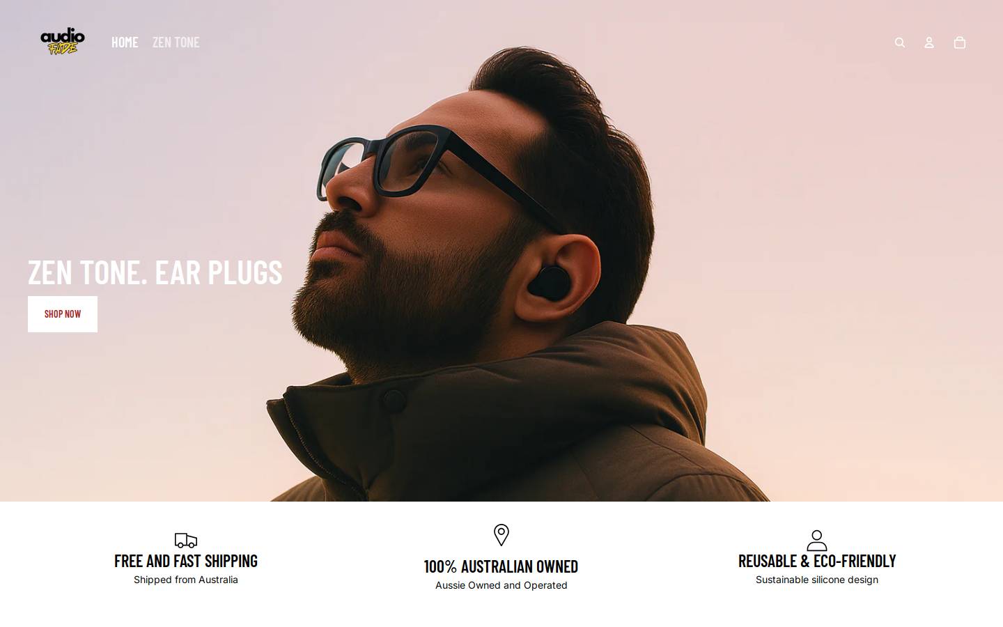 audiofade.com homepage screenshot