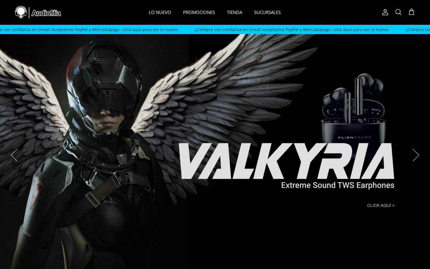 audiofilia.com homepage screenshot