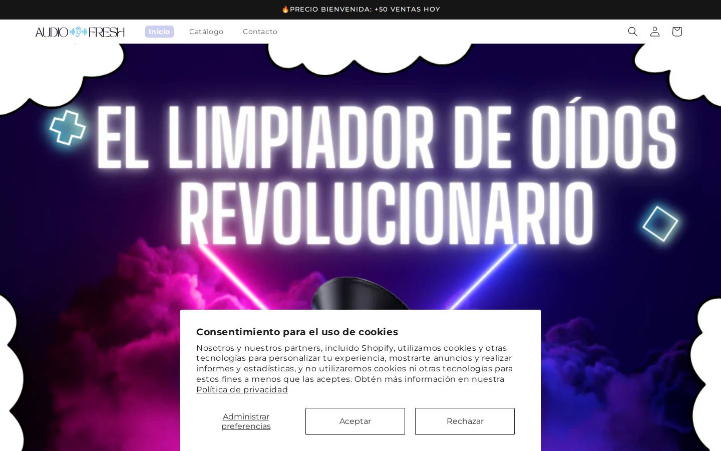 audiofresh.store homepage screenshot