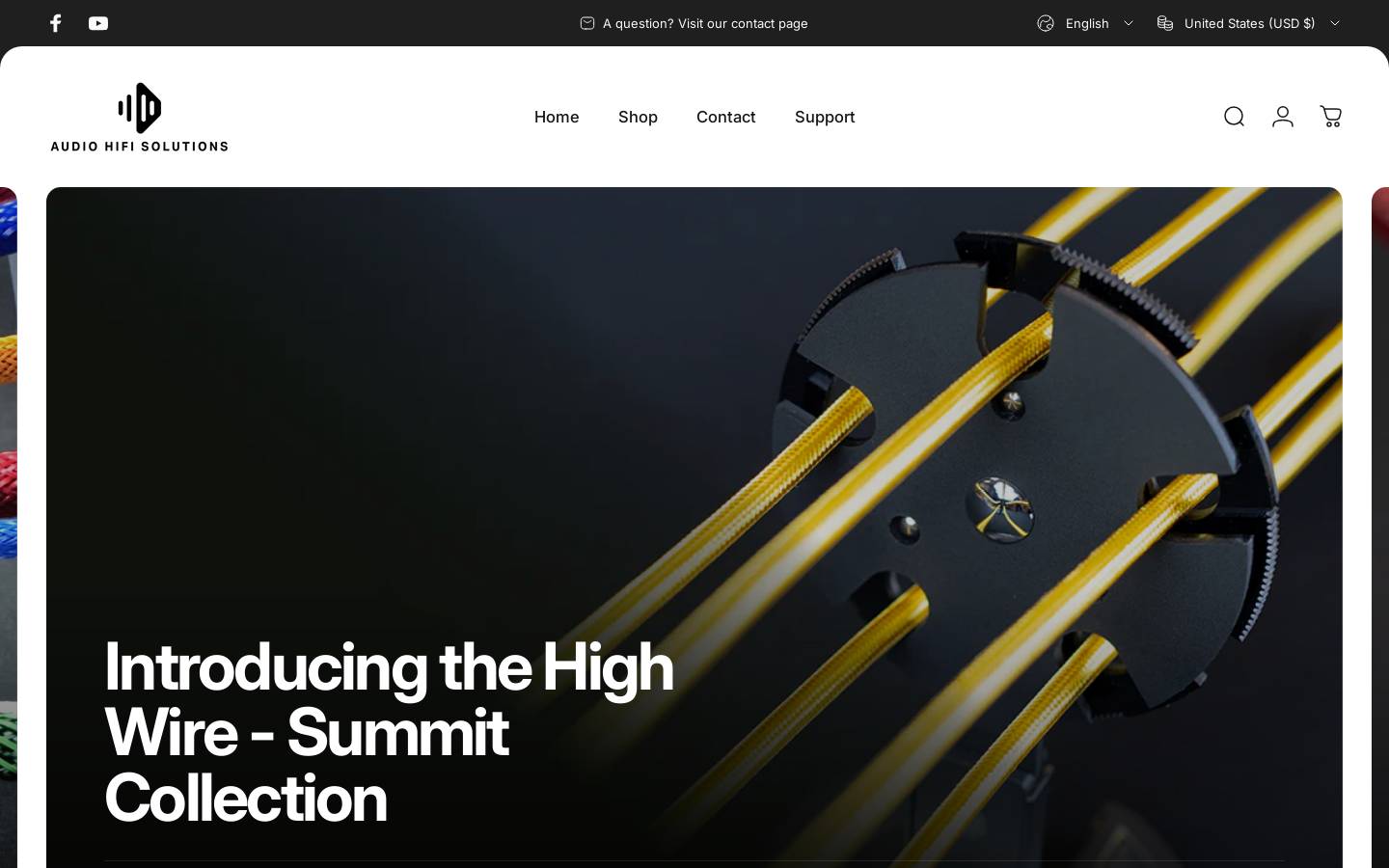 audiohifisolutions.com homepage screenshot