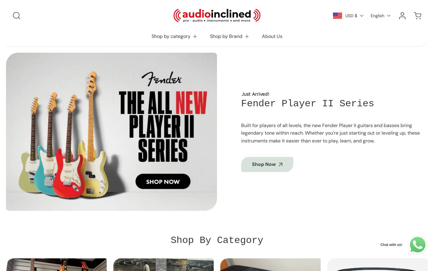 audioinclined.com homepage screenshot