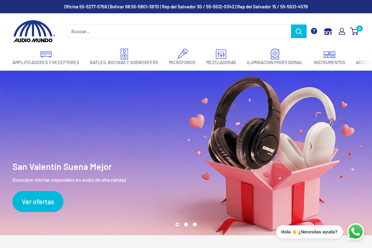 Audio Mundo homepage screenshot