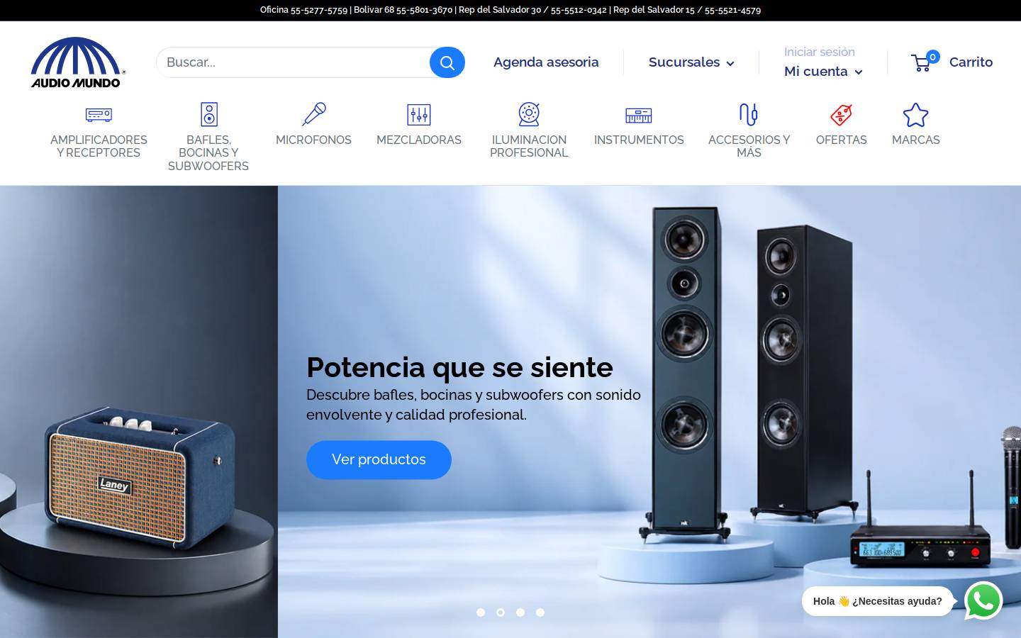 audiomundo.mx homepage screenshot
