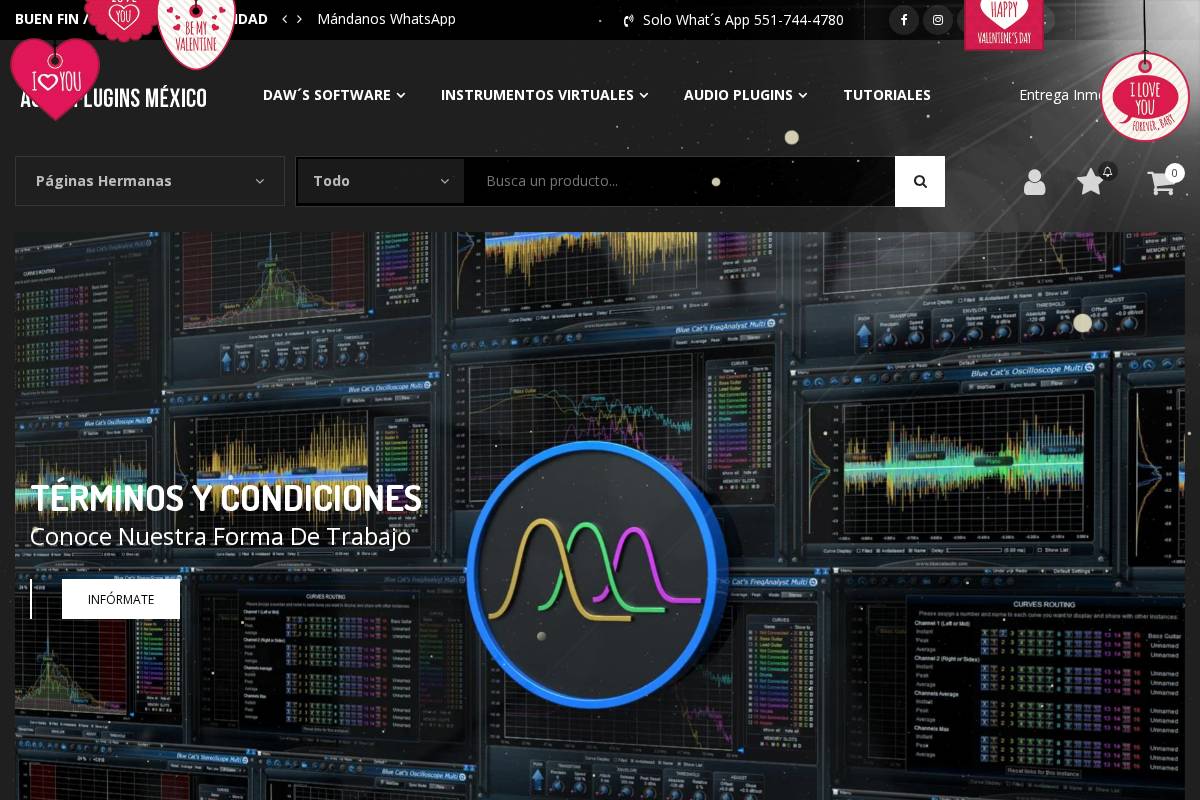 audiopluginsmexico.com homepage screenshot