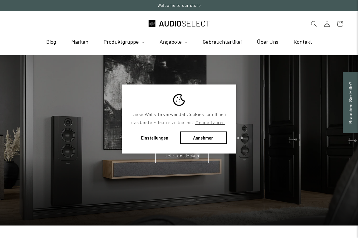 audioselect.de homepage screenshot