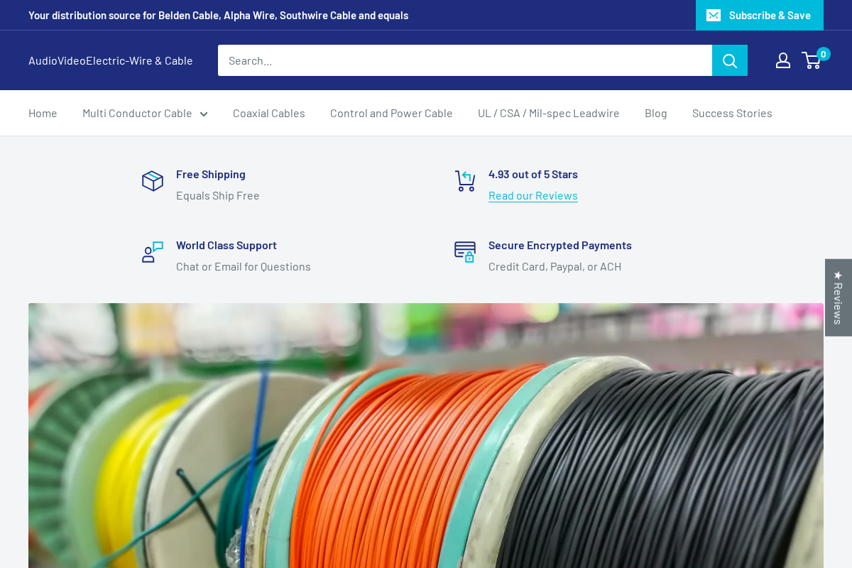 AudioVideoElectric-Wire & Cable homepage screenshot