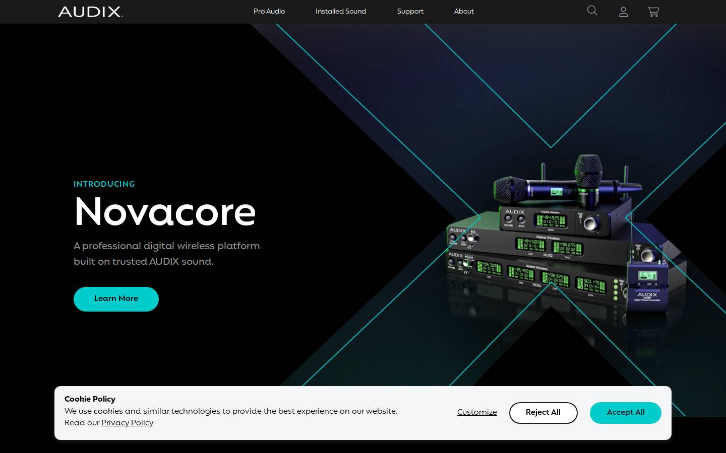 Audix homepage screenshot