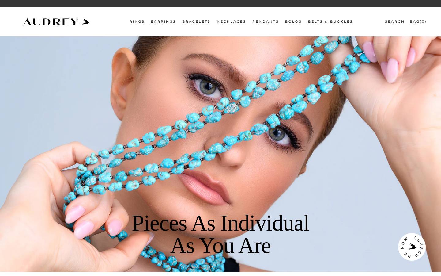 audrey-jewelry.com homepage screenshot