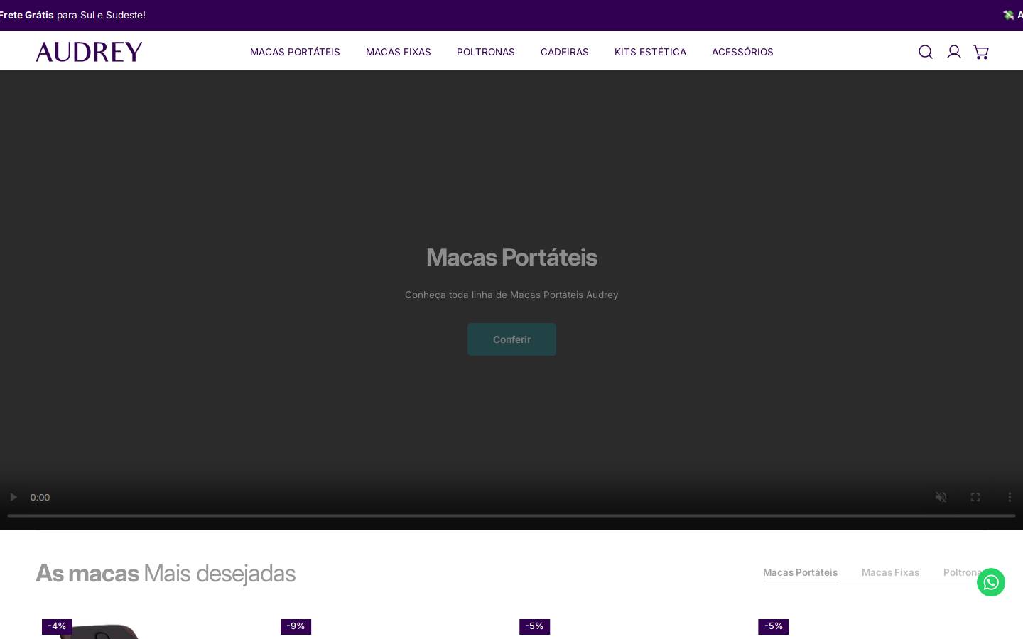 audrey.com.br homepage screenshot