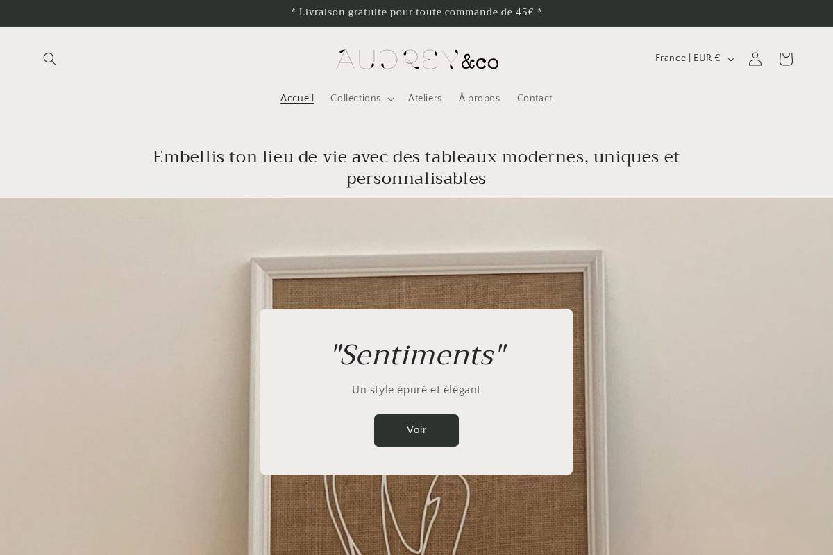 audreyandco.fr homepage screenshot