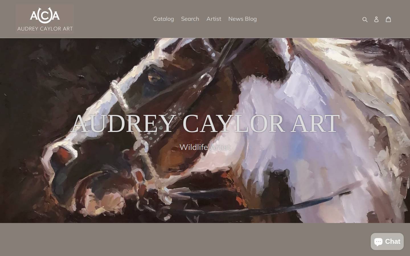 audreycaylorart.com homepage screenshot