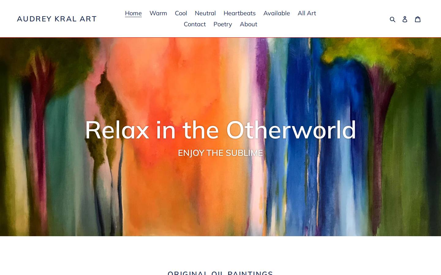 audreykral.com homepage screenshot
