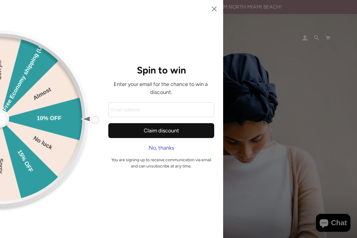 Audrey's Tichel Shop homepage screenshot