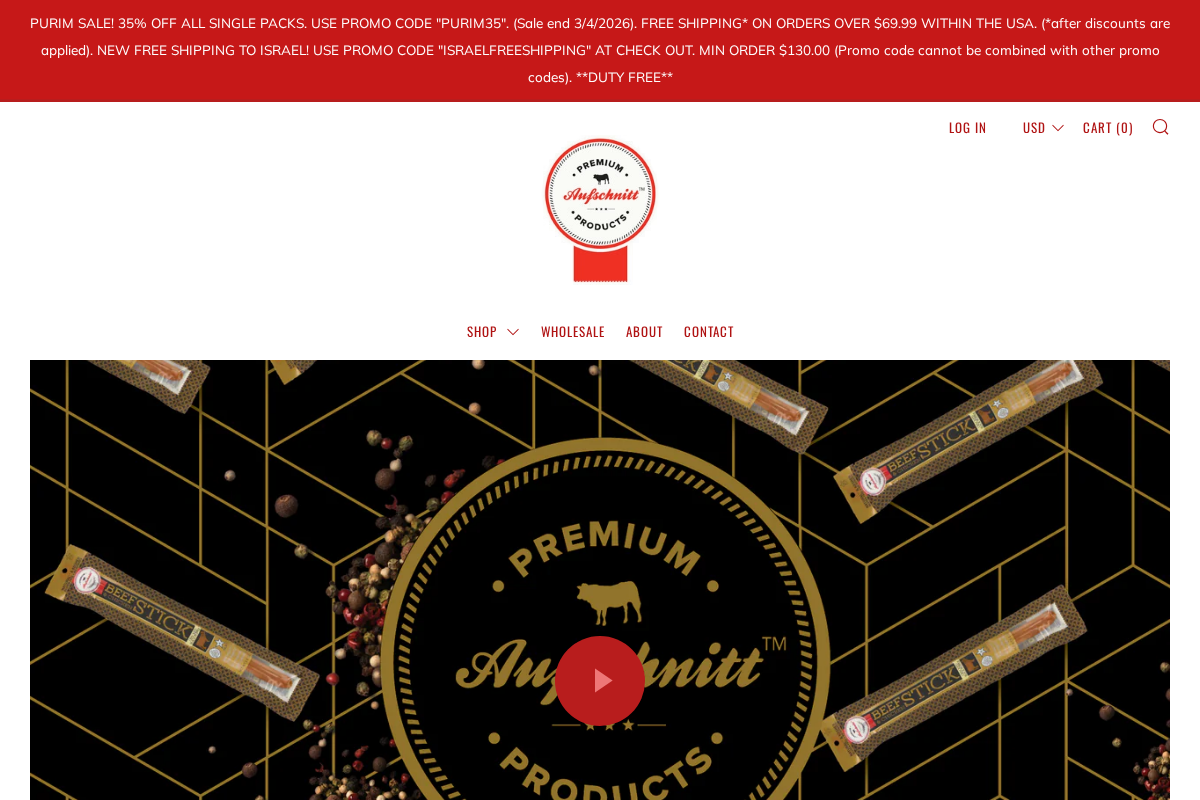 aufschnittmeats.com homepage screenshot