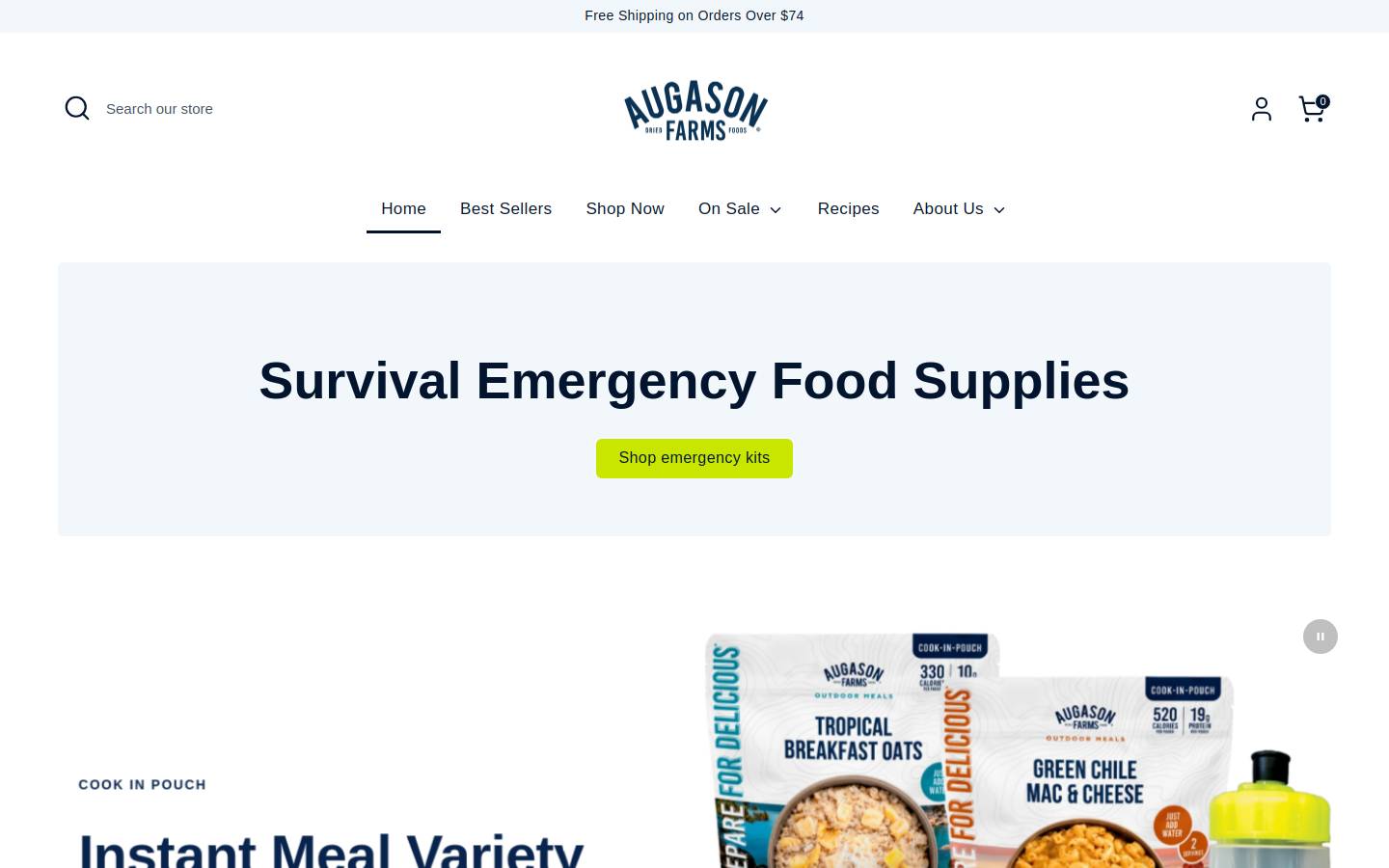 augasonfarms.com homepage screenshot