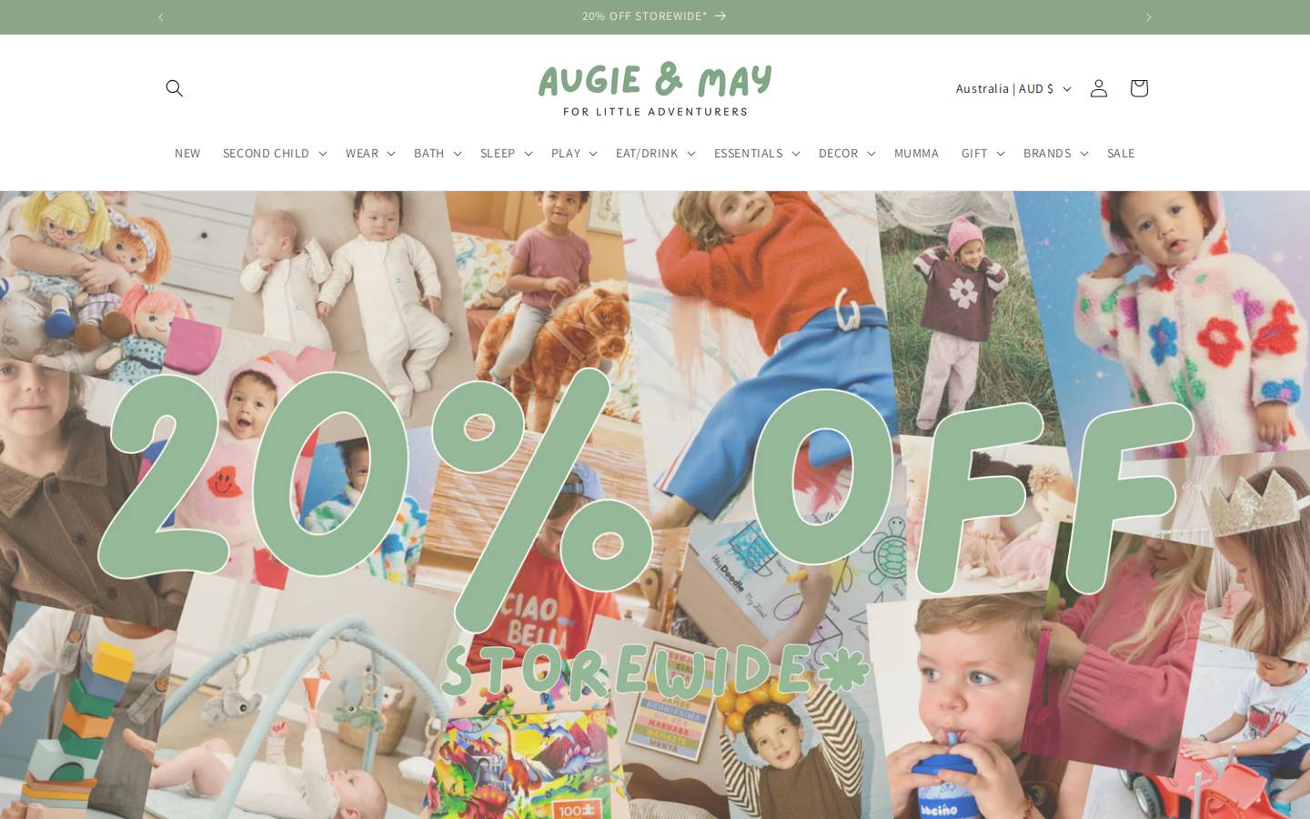 augieandmay.com homepage screenshot
