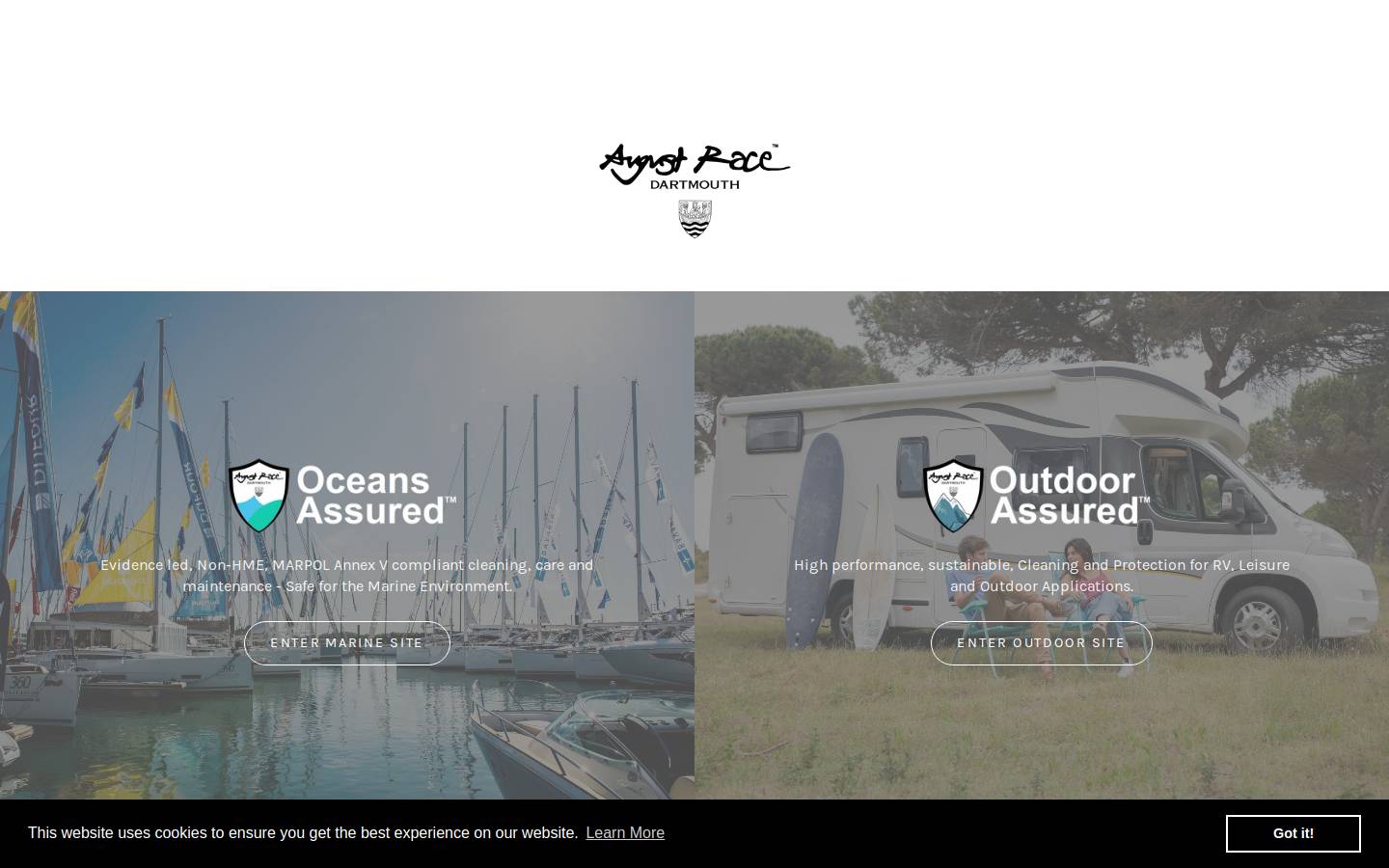 August Race homepage screenshot