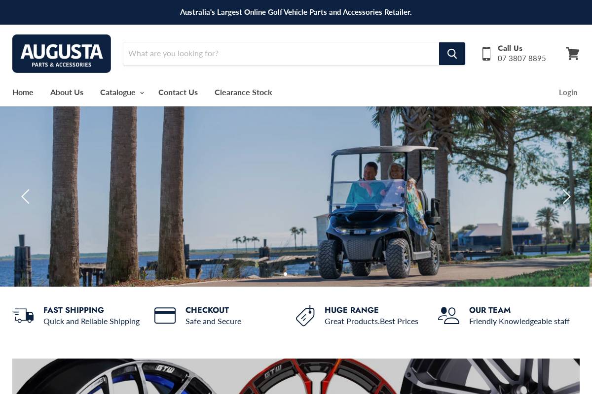 Augusta Parts and Accessories homepage screenshot