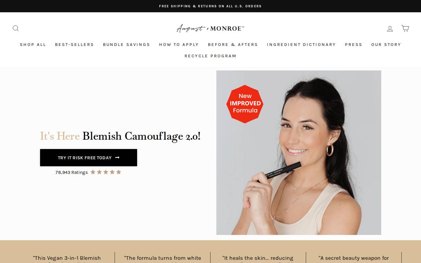 augustmonroe.com homepage screenshot