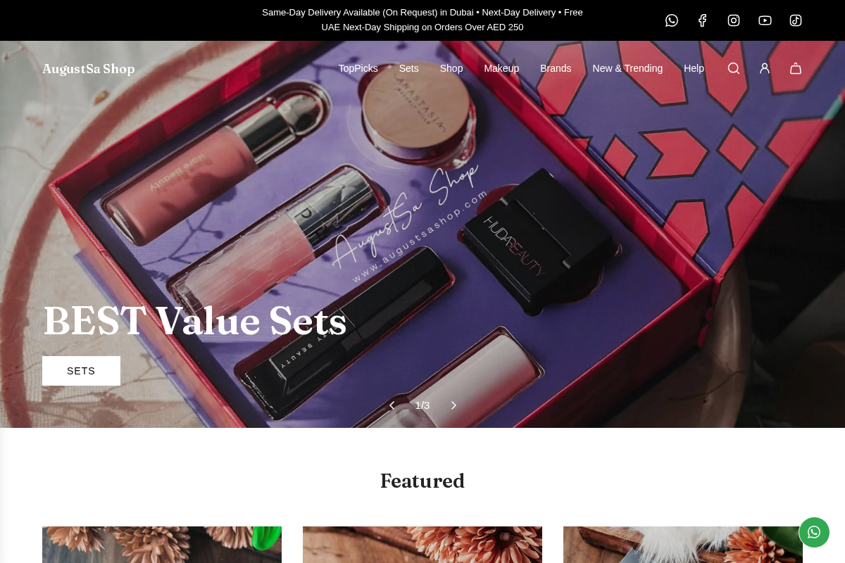 AugustSa Shop homepage screenshot