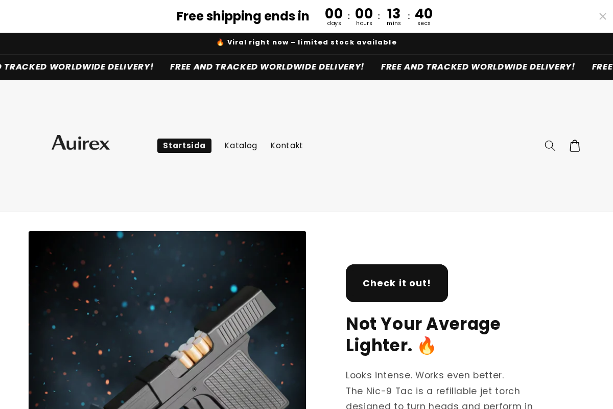 Auirex homepage screenshot