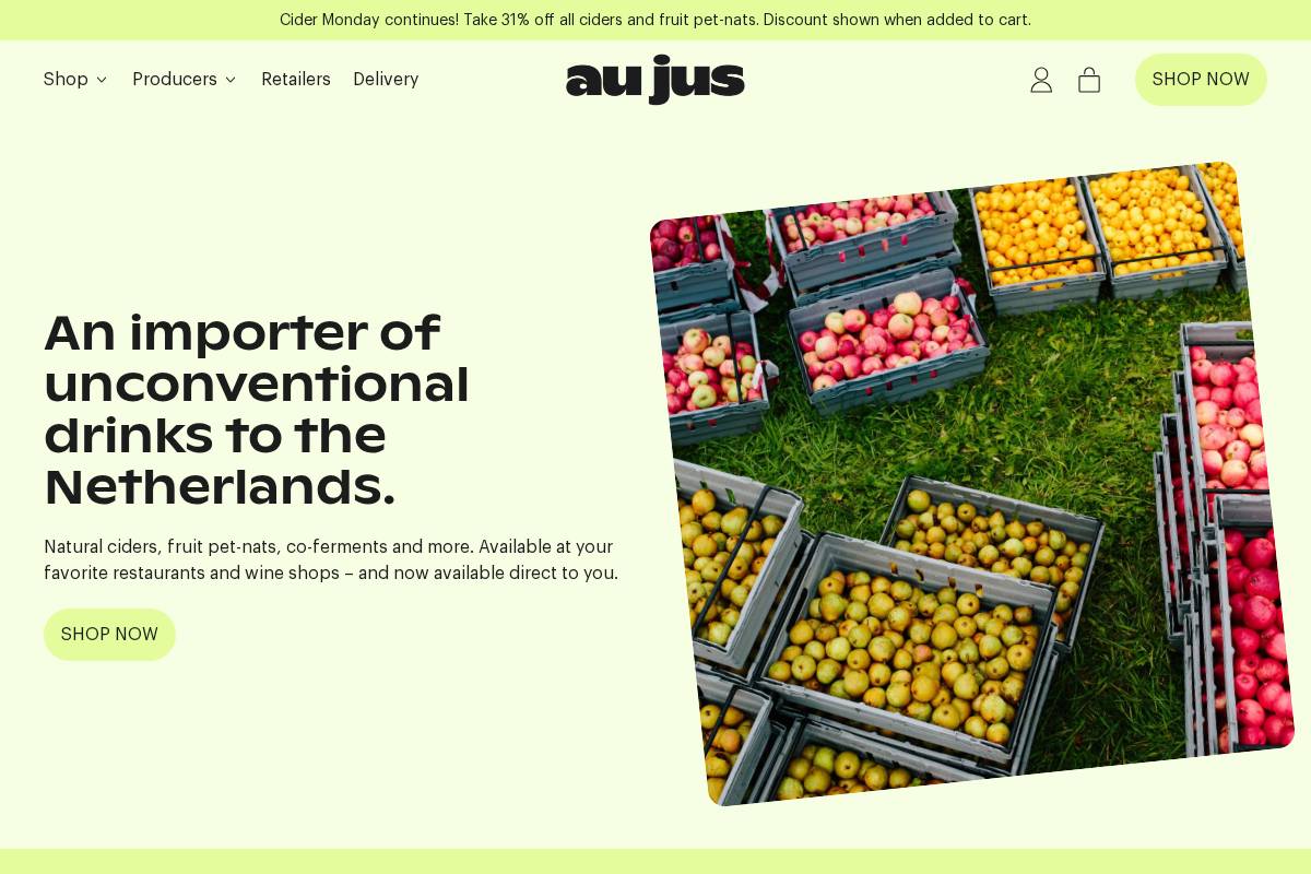 aujus.nl homepage screenshot