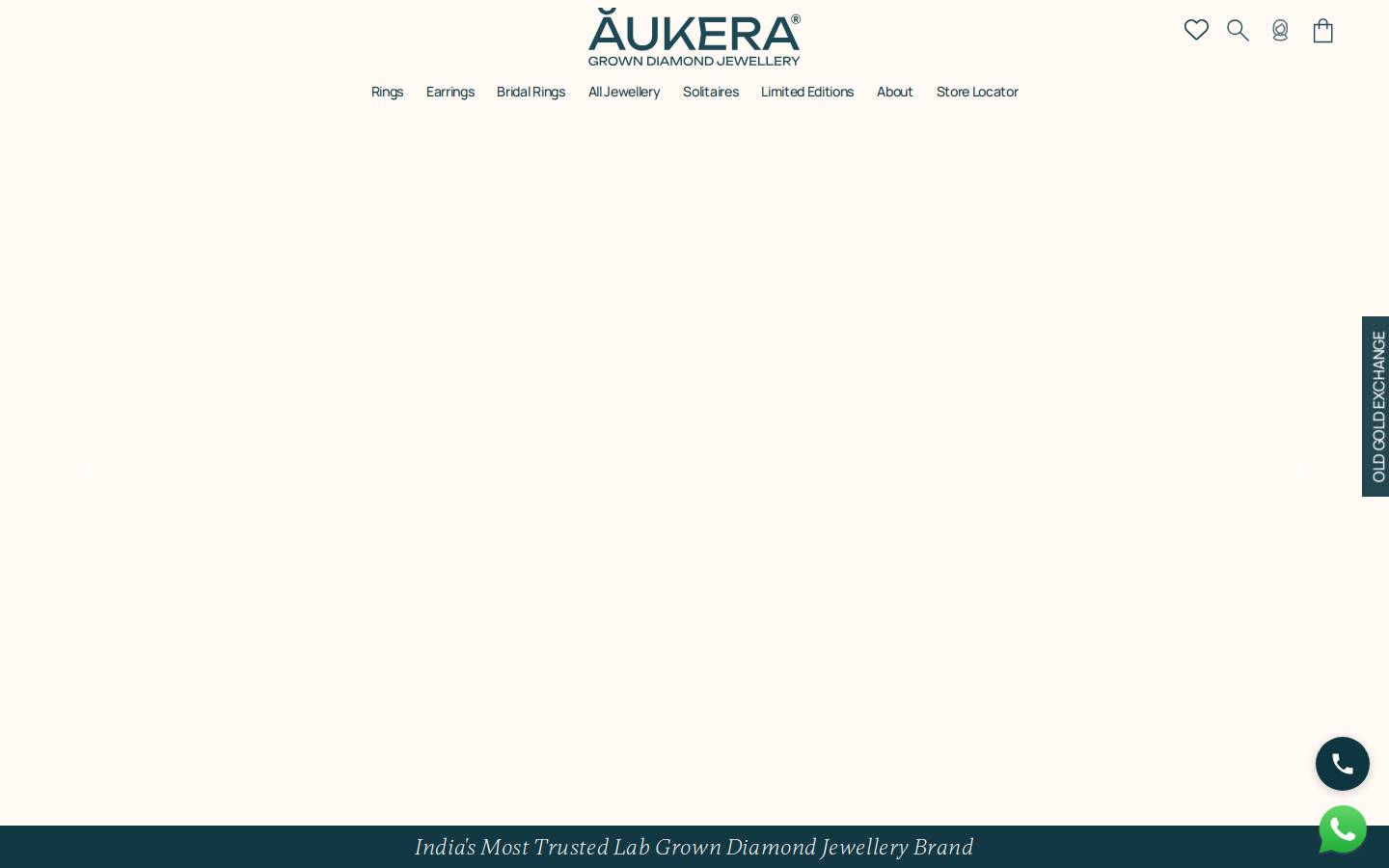aukerajewellery.com homepage screenshot