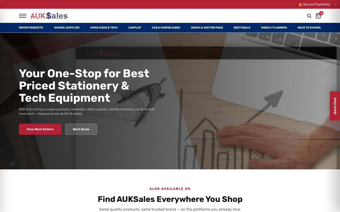 auksales.com homepage screenshot