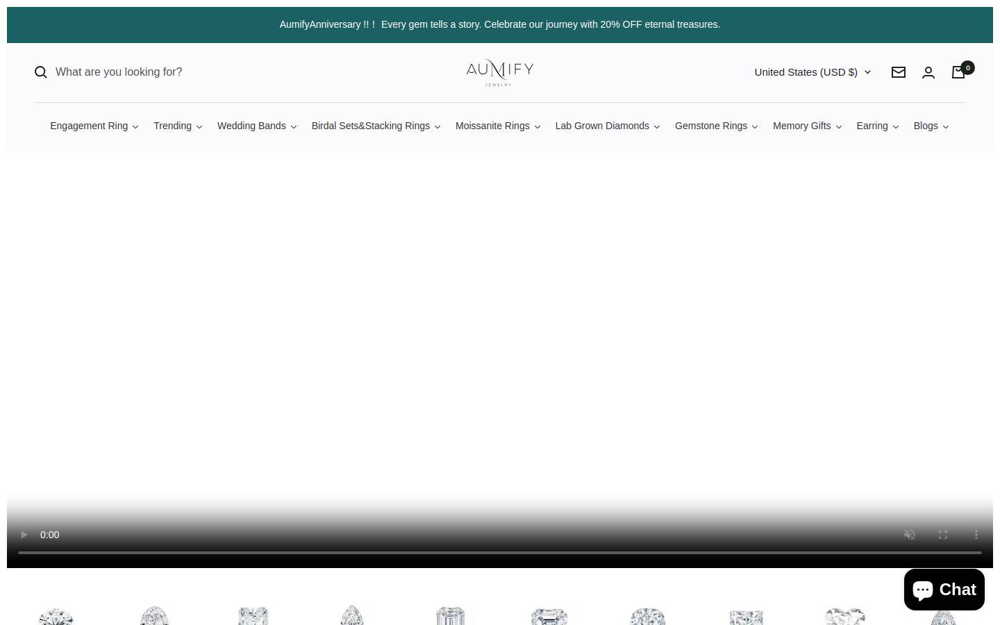 aumifyjewelryus.com homepage screenshot