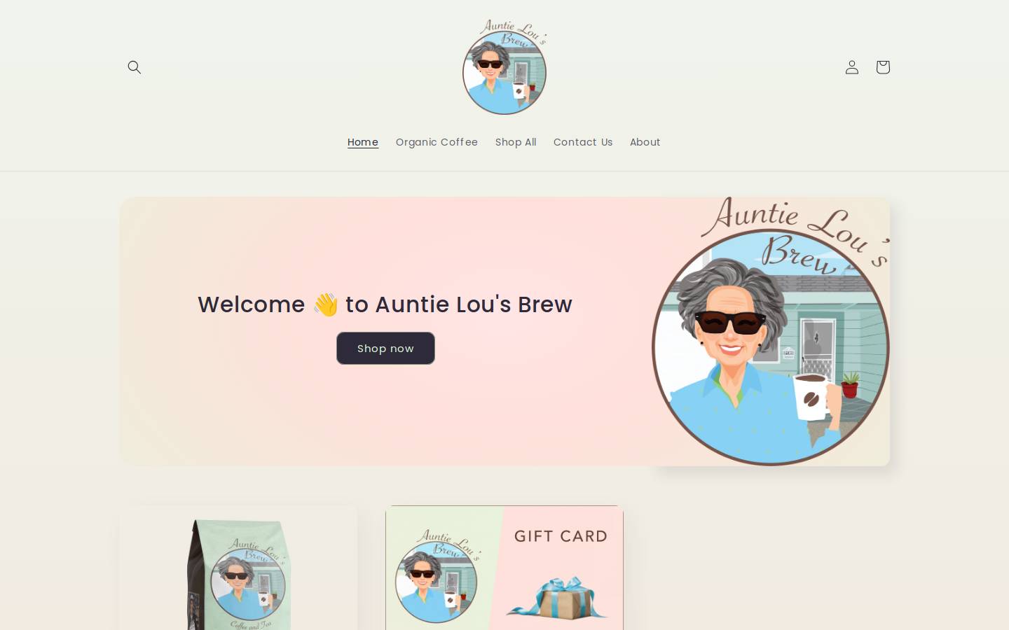 auntielousbrew.com homepage screenshot