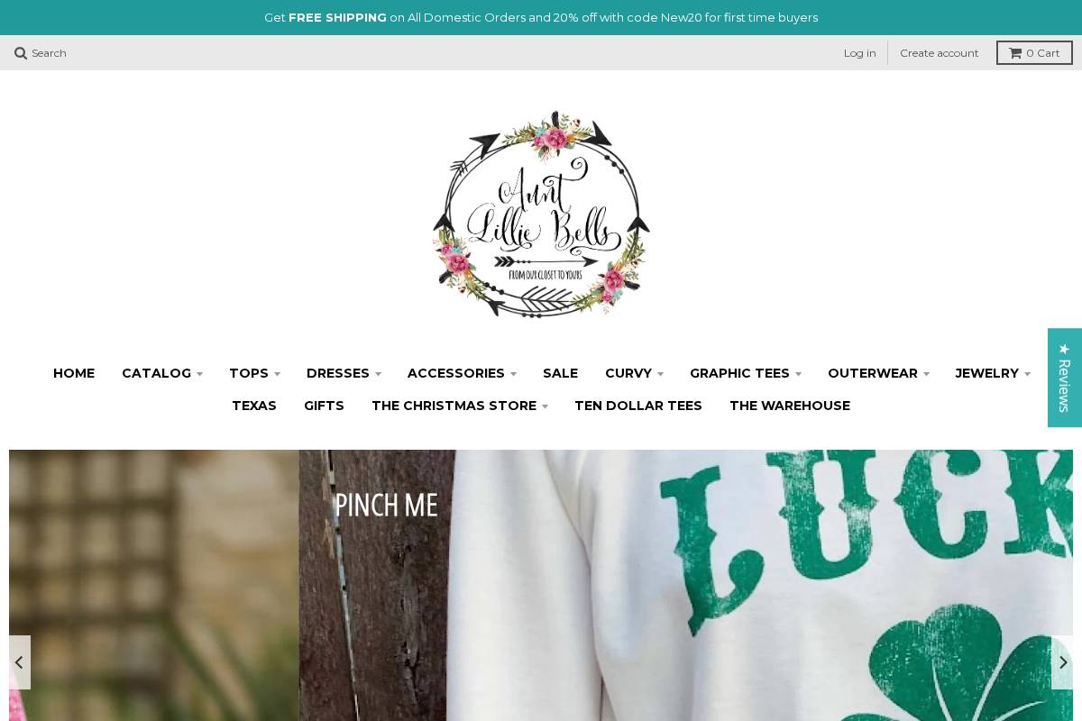 auntlilliebells.com homepage screenshot