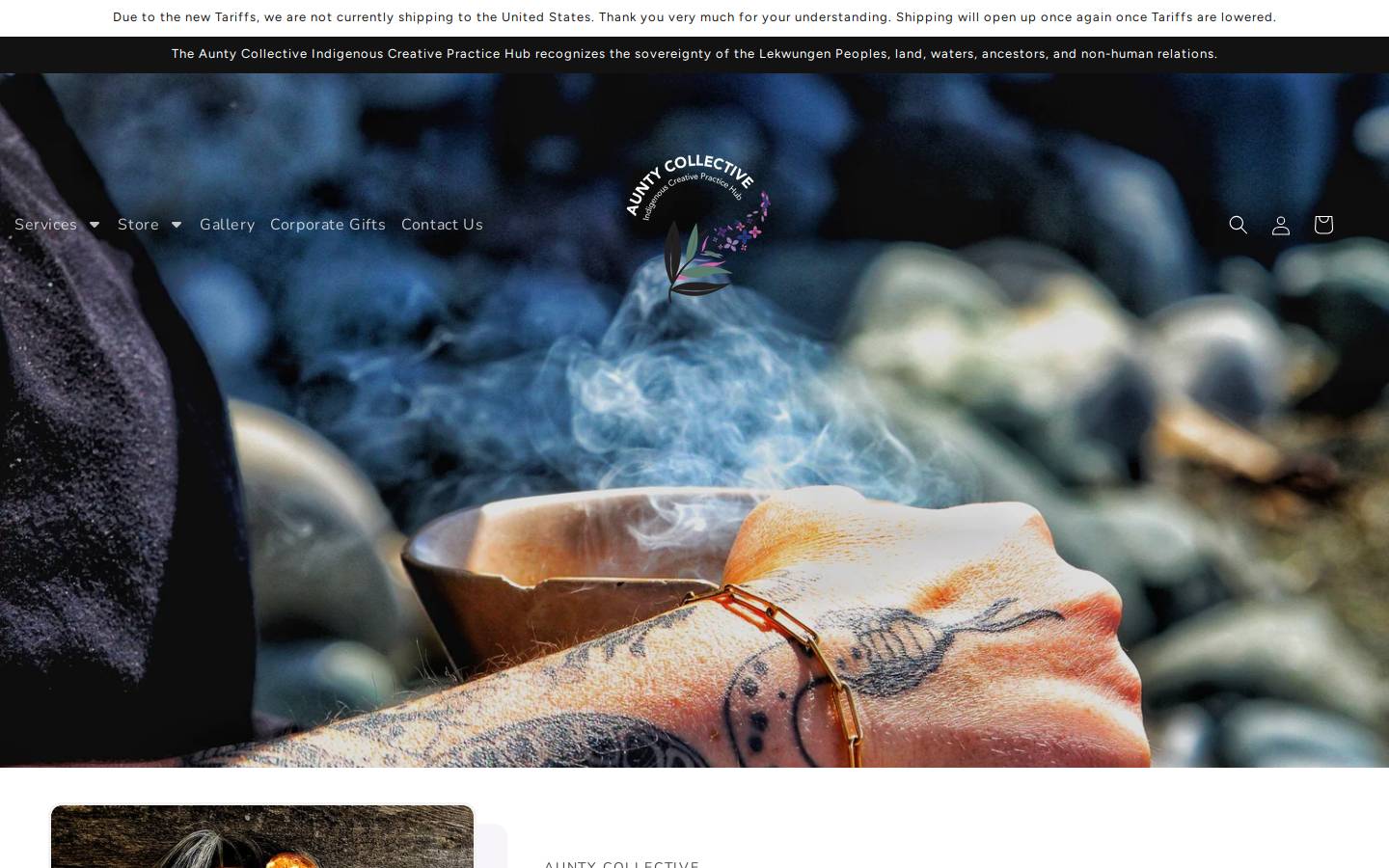 auntycollective.com homepage screenshot