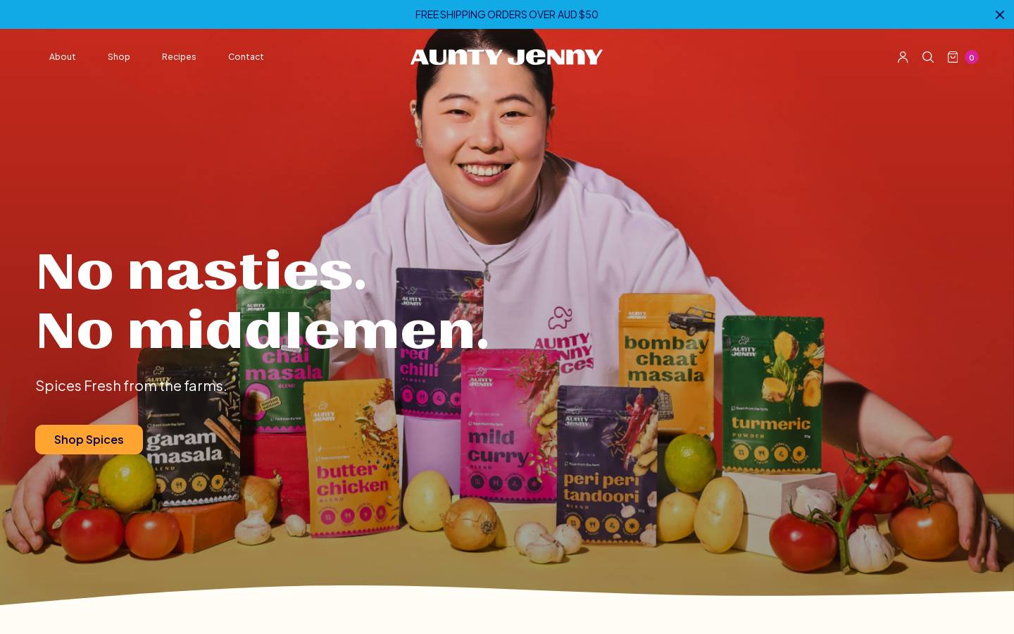 auntyjenny.au homepage screenshot