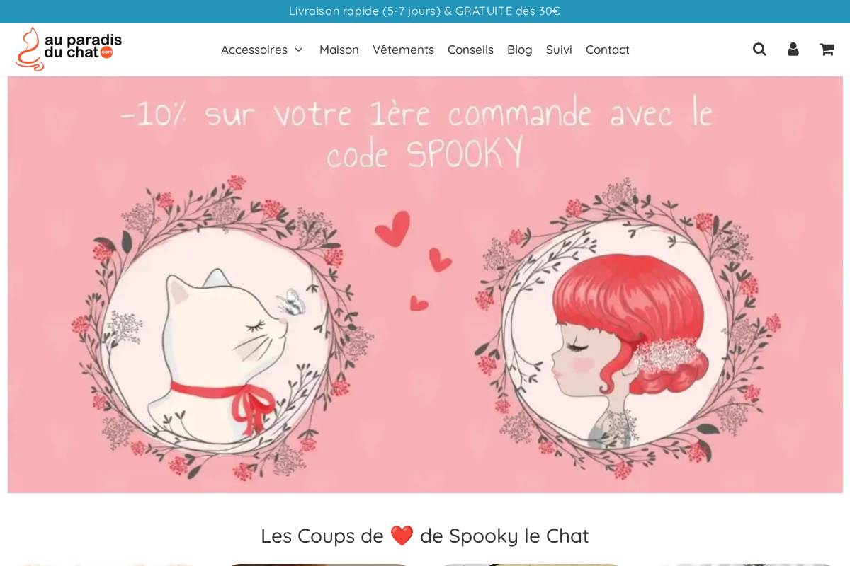 auparadisduchat.com homepage screenshot