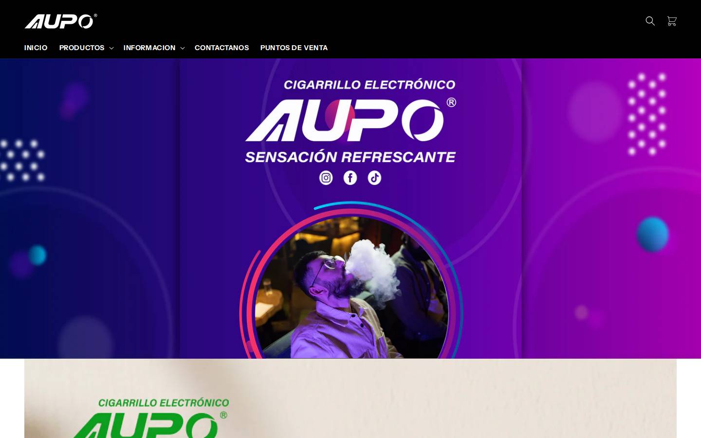 aupovapes.com homepage screenshot