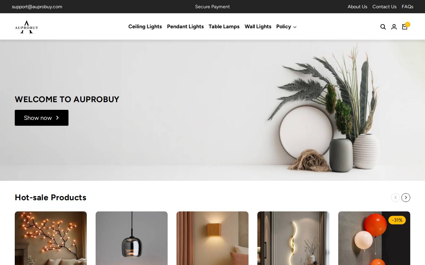 Auprobuy homepage screenshot