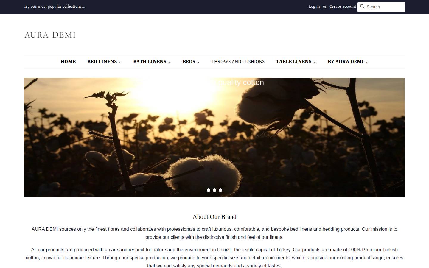 aurademi.com homepage screenshot
