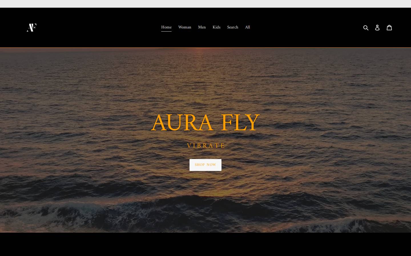 auraflyclothing.com homepage screenshot