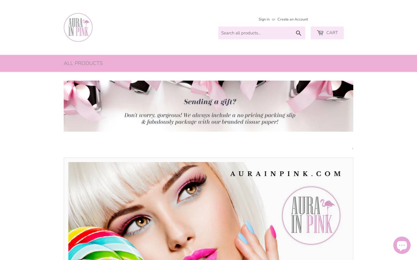 aurainpink.com homepage screenshot