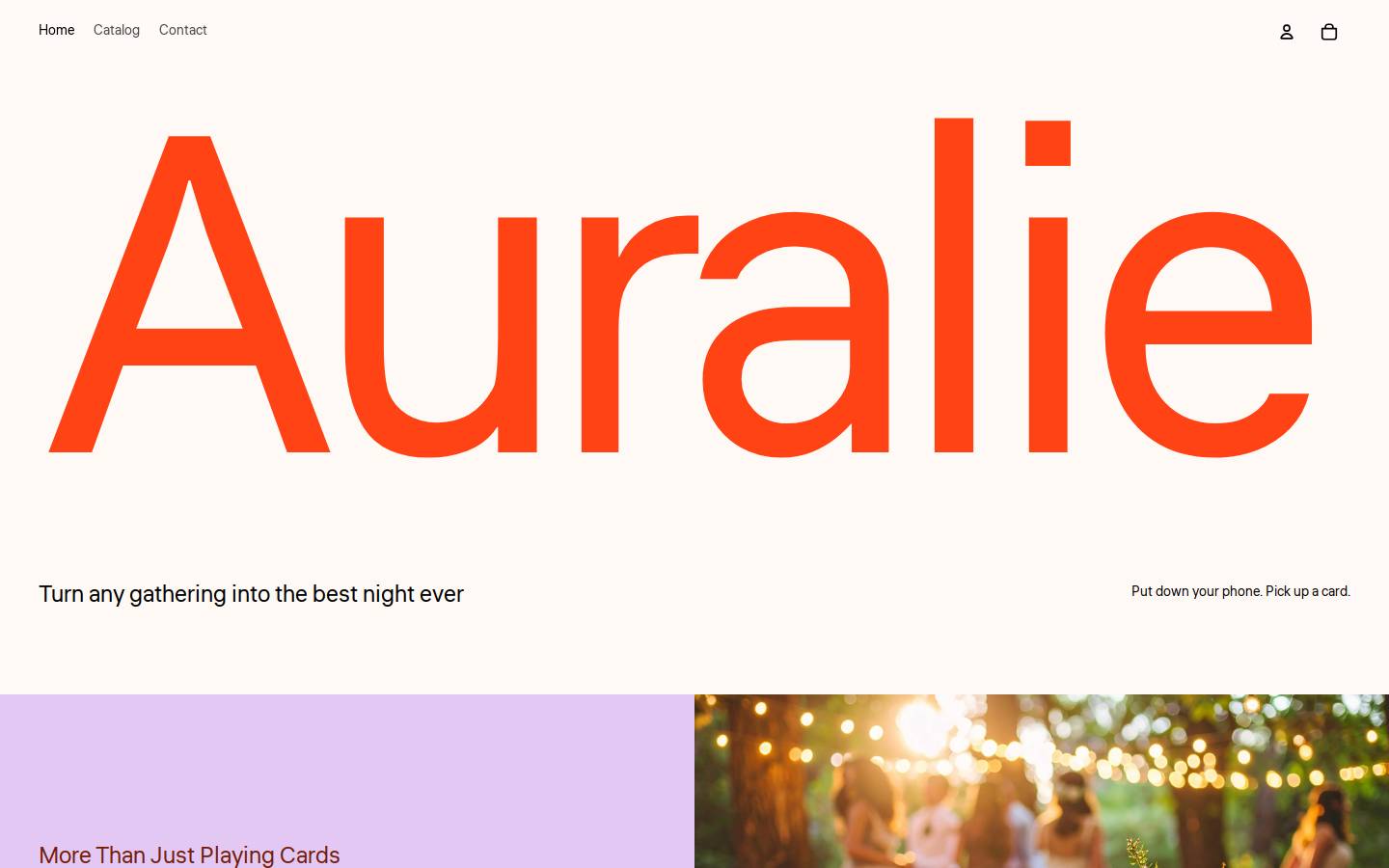 auralie.co homepage screenshot