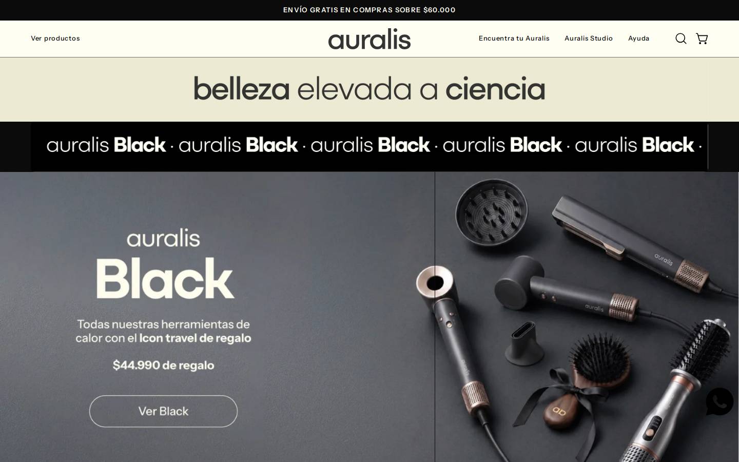 auralis.cl homepage screenshot