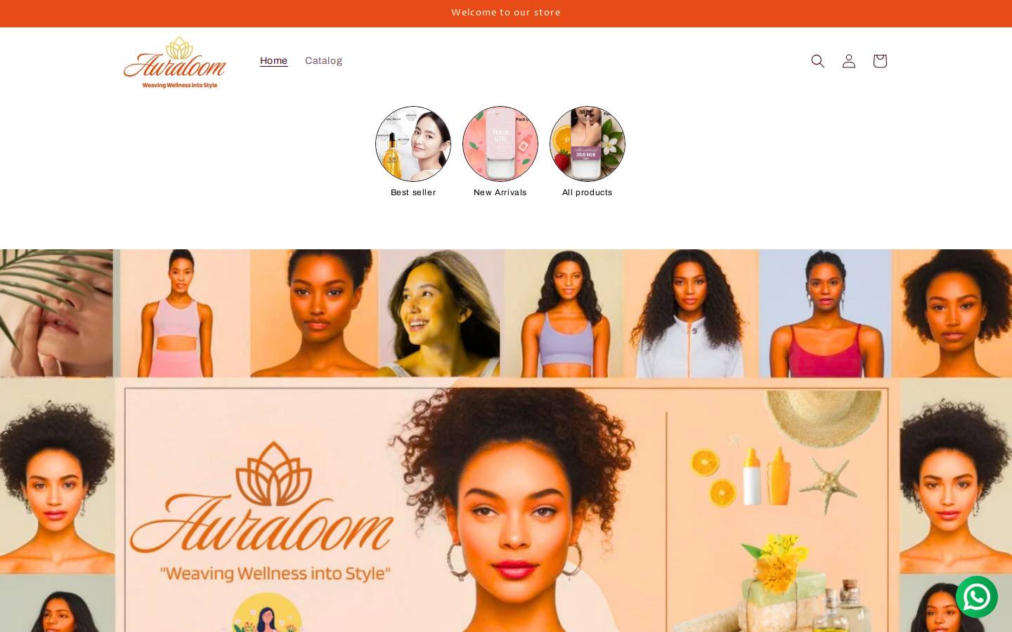 auraloom.co.in homepage screenshot