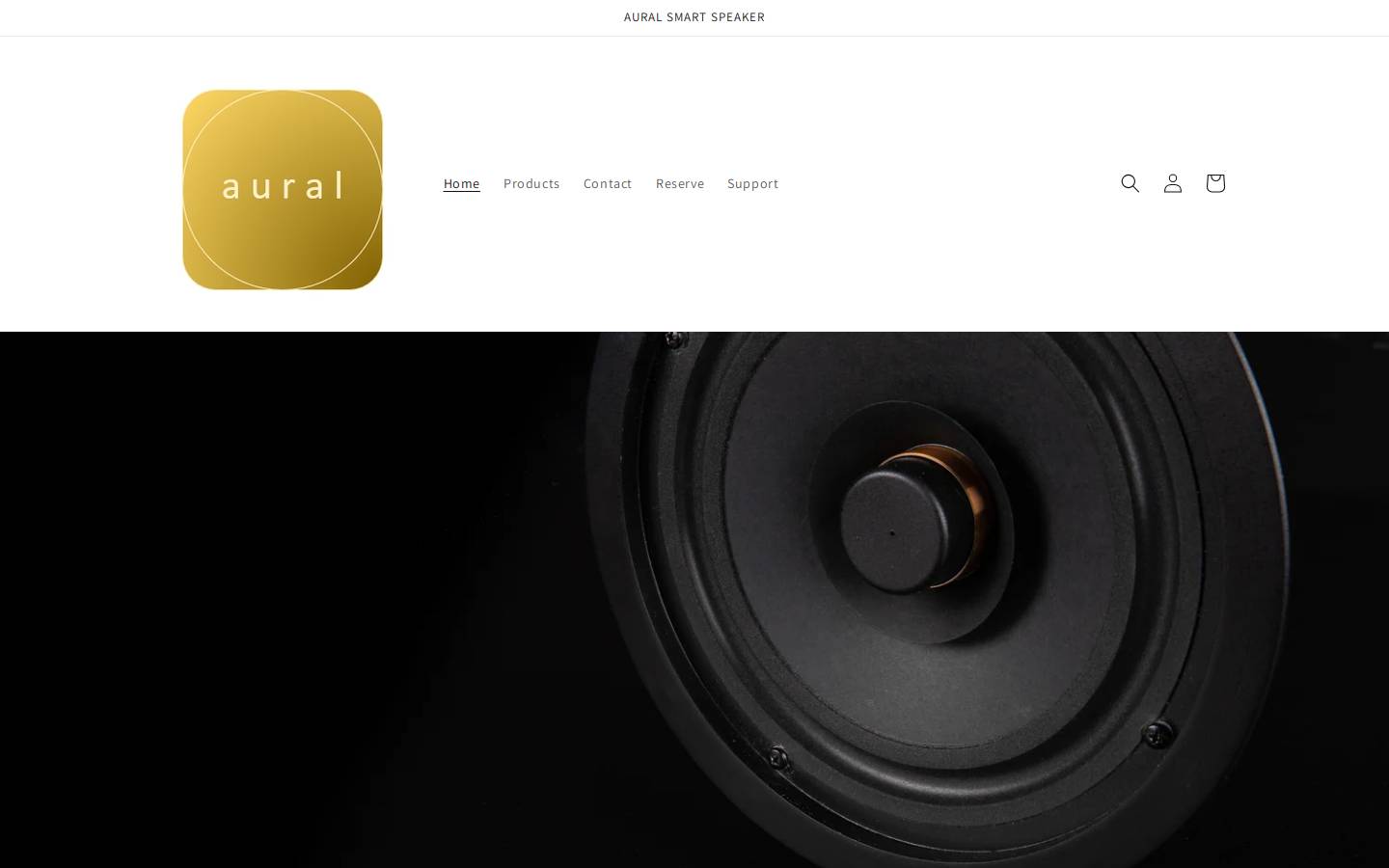 auralsmartspeaker.com homepage screenshot