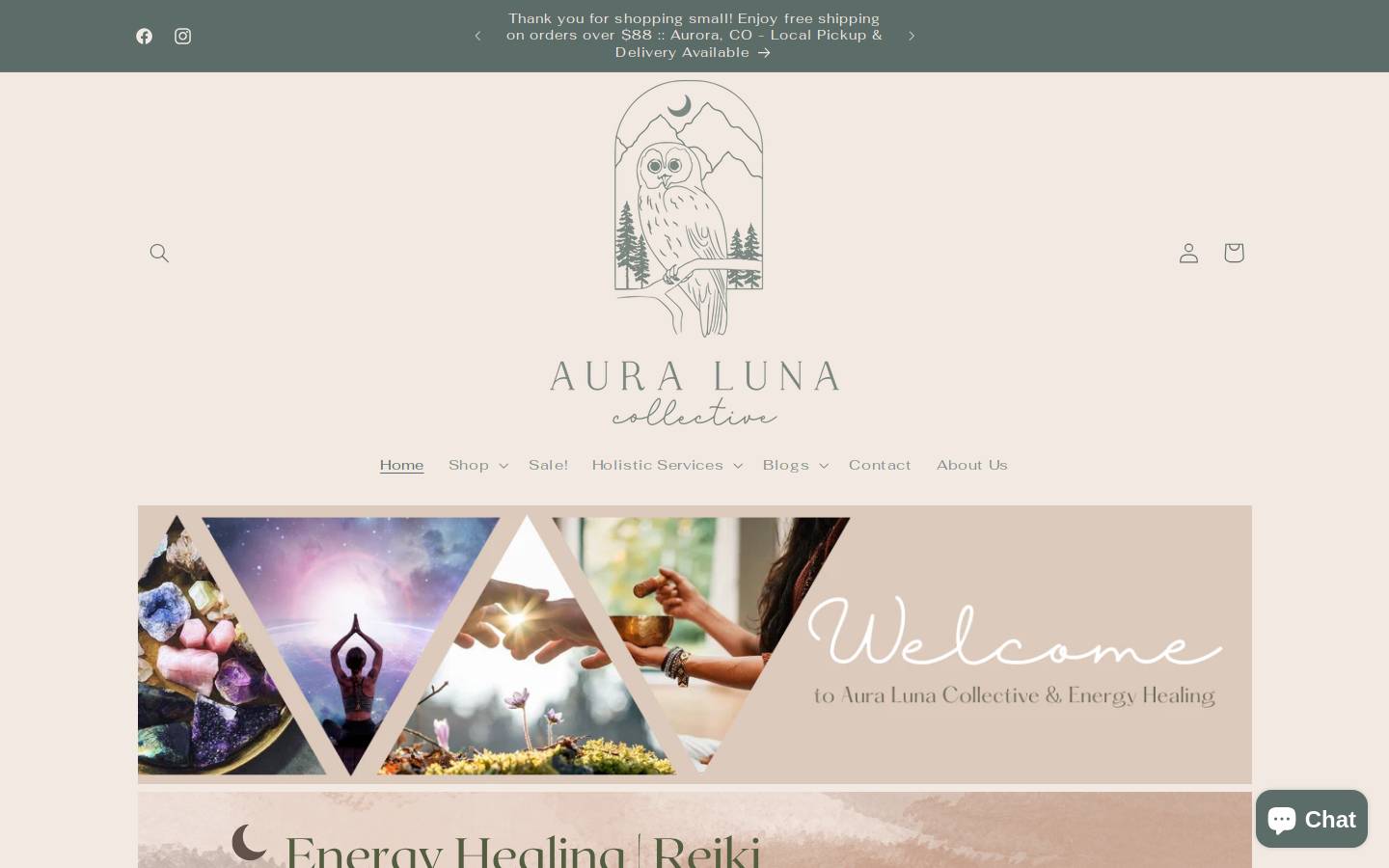 auralunacollective.com homepage screenshot