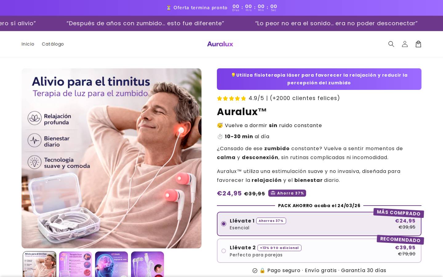 auraluxshop.store homepage screenshot